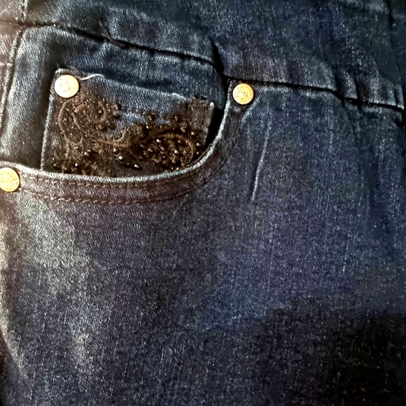 Northern Reflections Dark Denim Embroidered Jeans - Picture 7 of 9